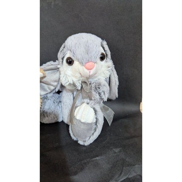 2 bunny rabbit plush stuffed animal toys Dan dee Toms Toy gray Tan - Picture 7 of 10
